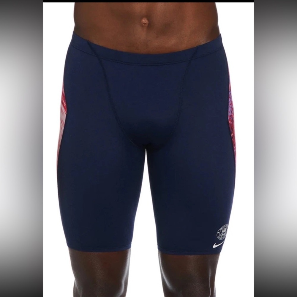 Nike Swim Men's Cloud Team USA HydraStrong Print Jammer NWT Size 36 (Large)